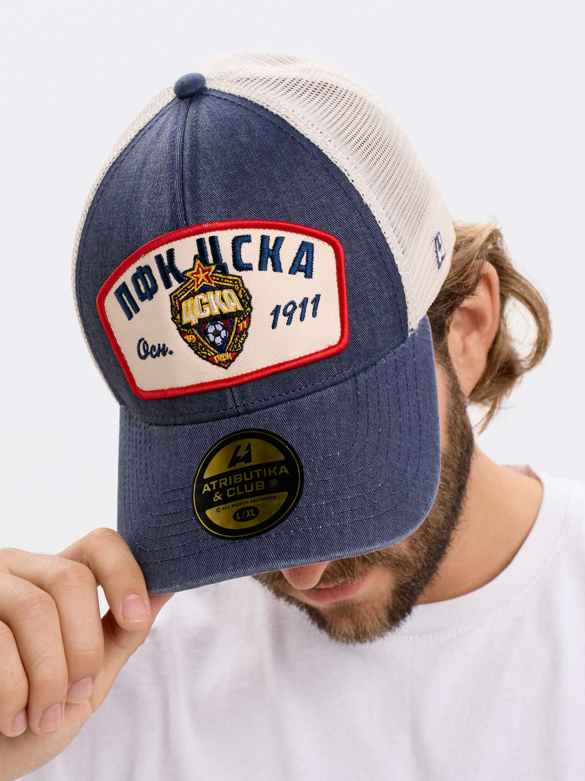 Бейсболка ПФК ЦСКА с сеткой